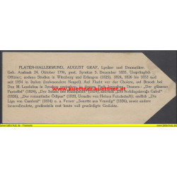 Lesezeichen Olleschau Nr.132 Graf August Platen-Hallermund
