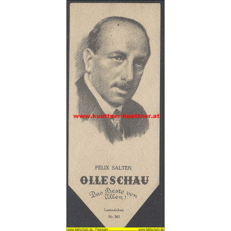 Lesezeichen Olleschau Nr.361 Felix Salten