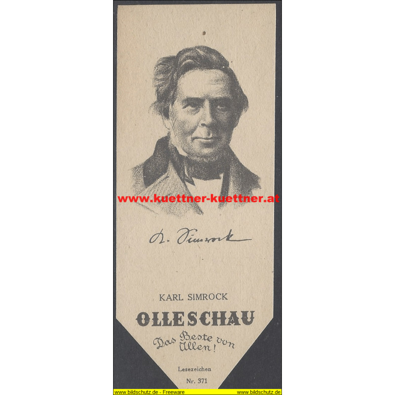 Lesezeichen Olleschau Nr.371 Karl Simrock