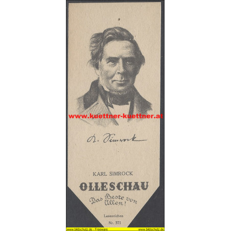 Lesezeichen Olleschau Nr.371 Karl Simrock