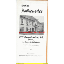 Prospekt Rappottenstein Gasthof Rotheneder (NÖ)