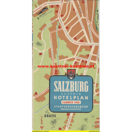 Prospekt Salzburg Hotelplan Sommer 1966