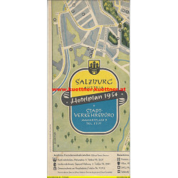 Prospekt Salzburg Hotelplan 1954