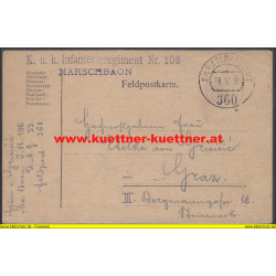 Feldpost 360 K.u.k. Infanterieregiment Nr.106 Marschbaon