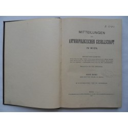 Mitteilungen der Anthropologischen Gesellschaft in Wien 1907 XXXVII. Band