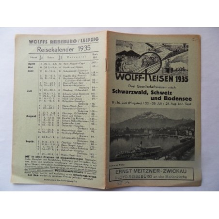 Prospekt Wolff-Reisen, Schwarzwald - Schweiz - Bodensee - 1935 