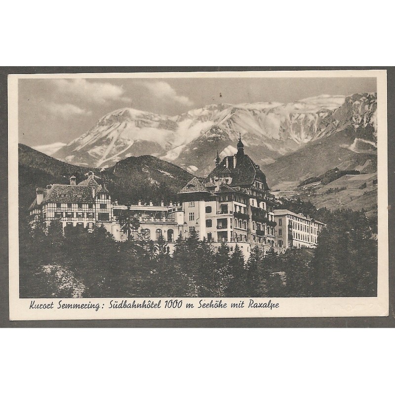 AK - Kurort Semmering - Südbahnhotel 1939