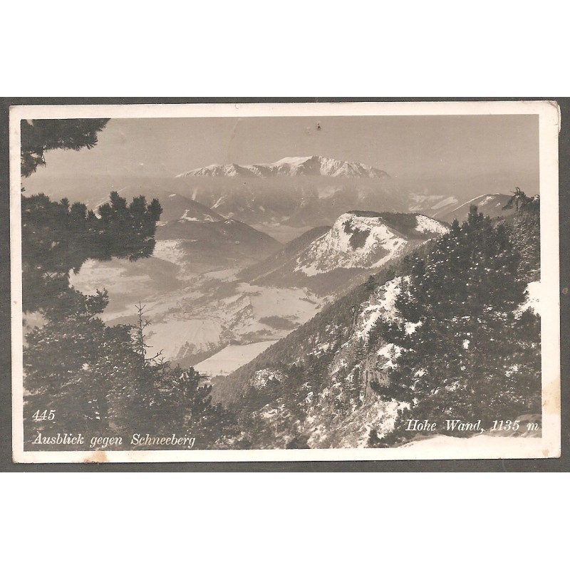 AK - Hohe Wand - Ausblick gegen Schneeberg