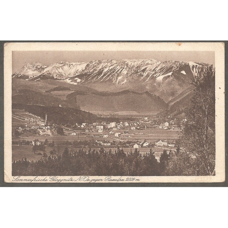 AK - Gloggnitz gegen Raxalpe - 1923