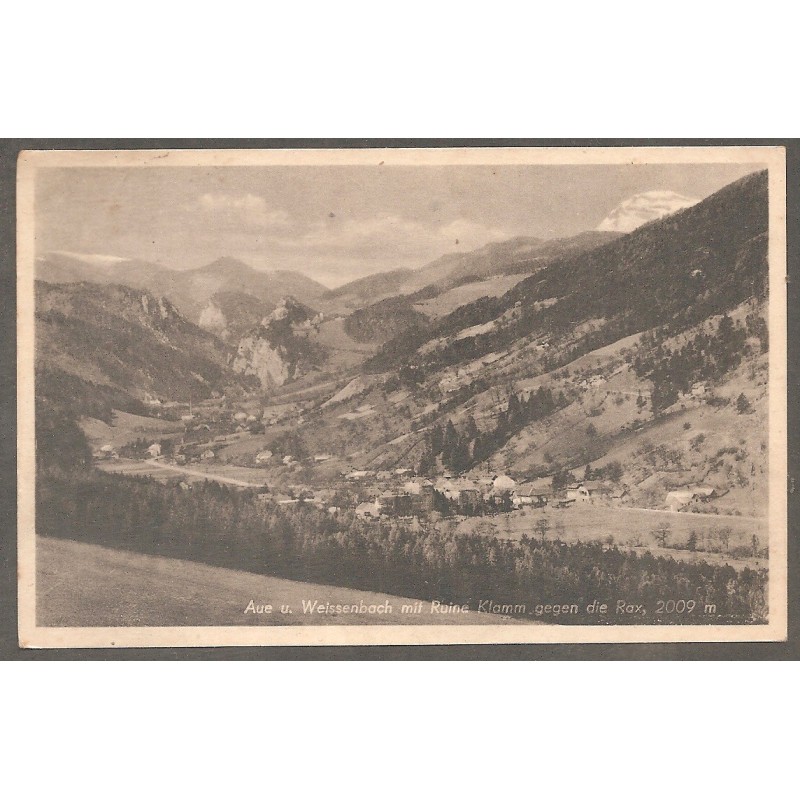 AK - Aue u. Weissenbach Ruine Klamm
