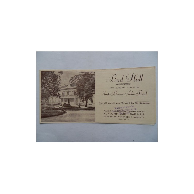 Prospekt Bad Hall Jod- Brom- Solebad Prospekt Bad Hall Jod- Brom- Solebad