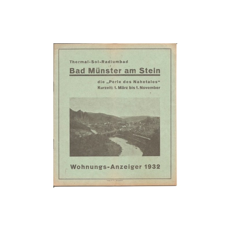 Prospekt Bad Muenster am Stein - 1932