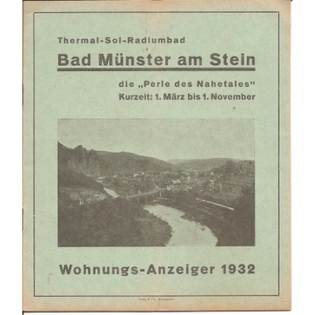 Prospekt Bad Muenster am Stein - 1932