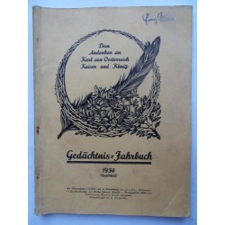 Gedächnis Jahrbuch 1934 - Dem Andenken an Karl von Österreich