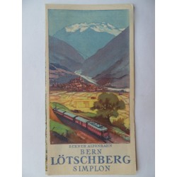 Prospekt Berner Alpenbahn - Loetschberg - Schweiz