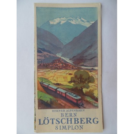 Prospekt Berner Alpenbahn - Loetschberg - Schweiz