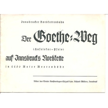 Prospekt Der Goethe-Weg auf Innsbrucks Nordkette