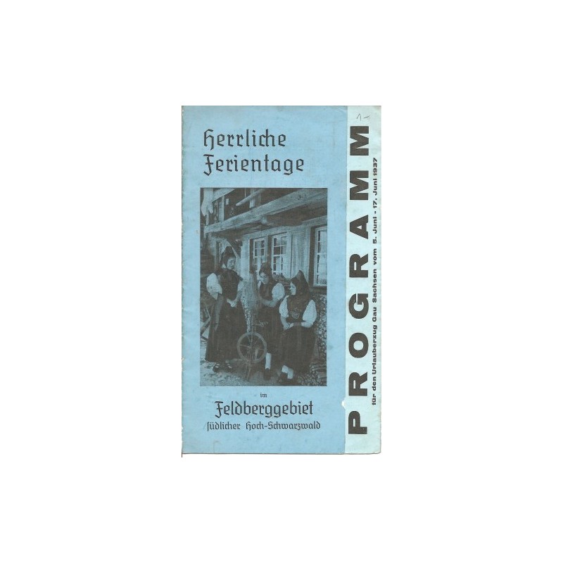 Prospekt Feldberggebiet - Programm (KdF) 1937 (BW)