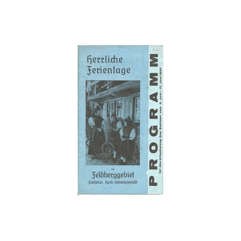 Prospekt Feldberggebiet - Programm (KdF) 1937 (BW)