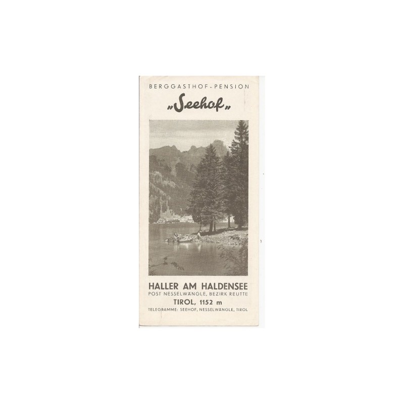 Prospekt Haller am Haldensee - Berggasthof SEEHOF Prospekt Haller am Haldensee - Berggasthof SEEHOF