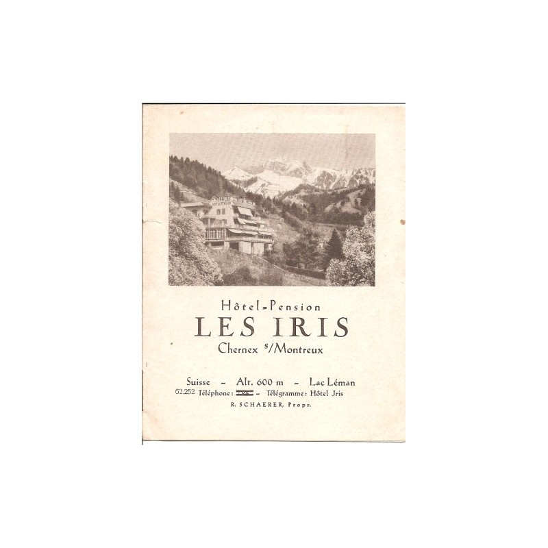 Prospekt Hotel Pension Les Iris - Chernex Prospekt Hotel Pension Les Iris - Chernex