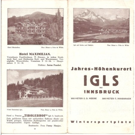 Prospekt Igls bei Innsbruck - 30er Jahre