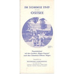 Prospekt Im Sommer an die Ostsee - 1949