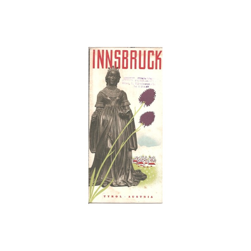 Prospekt Innsbruck Tirol 1950 mit Beilage