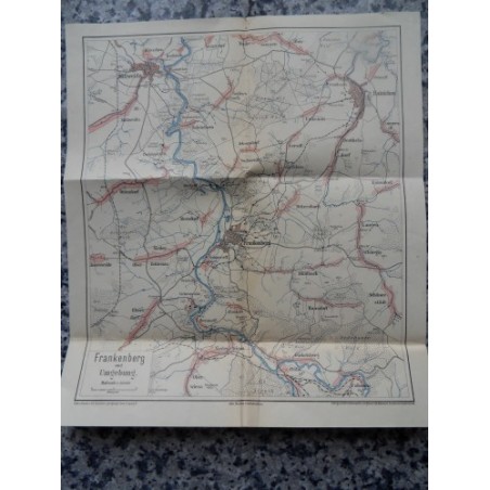 Karte Frankenberg und Umgebung - 1908