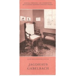 Prospekt Jagdhaus Gabelbach - Goethegedenkstaette