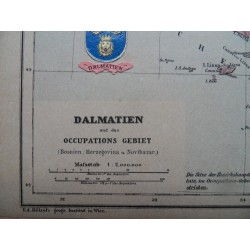 Landkarte Dalmatien Haardt´s Volksschul Atlas No. 3