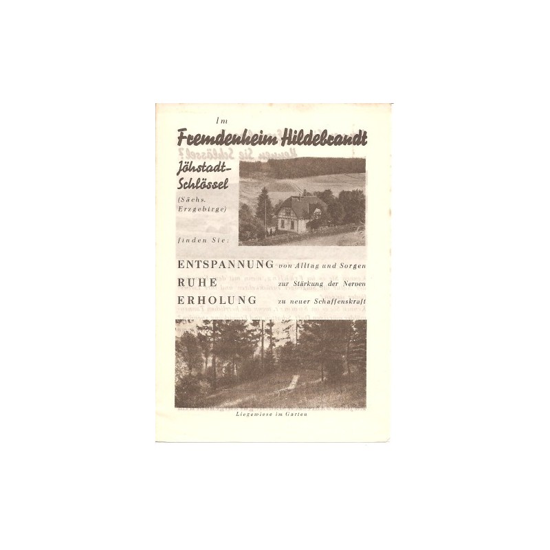 Prospekt Joehstadt Schloessel - Fremdenheim Hildebrandt