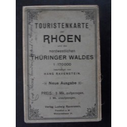 Touristenkarte der Rhoen auf Leinen