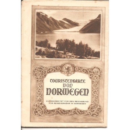 Touristenkarte von Norwegen - 30er Jahre