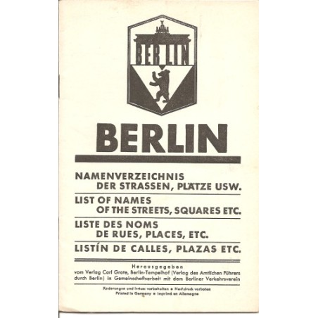 Prospekt Namensverzeichnis - Berlin