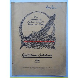 Gedächnis Jahrbuch 1936 - Dem Andenken an Karl von Österreich