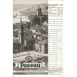 Prospekt Passau m. Gastsaeättenverzeichnis 1936