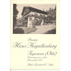 Prospekt Pension Haus Kapellenberg - Tegernsee