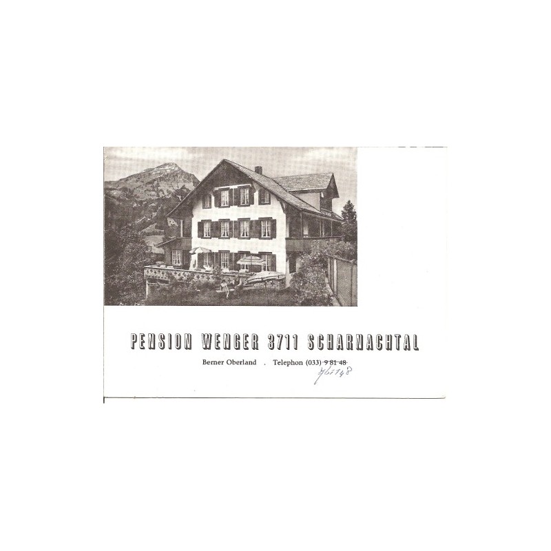 Prospekt Pension Wenger - Scharnachtal - 1939