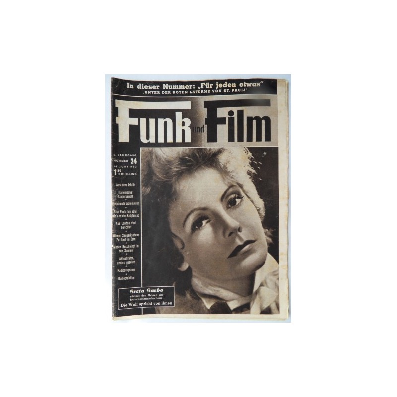 Funk und Film Nr. 24 - 14. Juni 1952 Mit Radioprogramm und Radiopraktiker