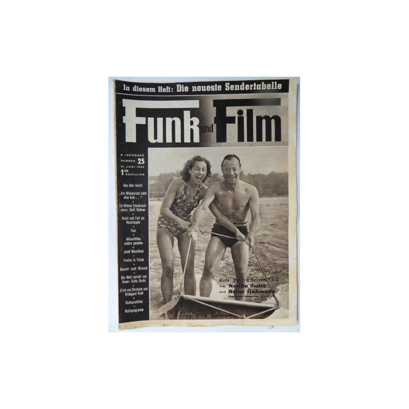 Funk und Film Nr. 25 - 21. Juni 1952 Mit Radioprogramm und Radiopraktiker