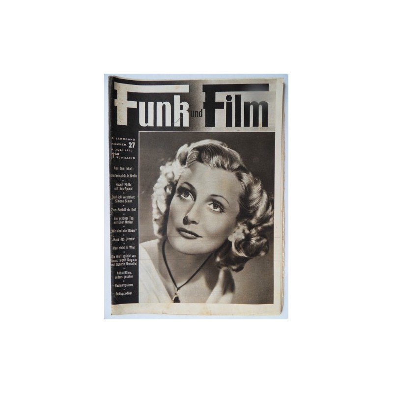 Funk und Film Nr. 27 - 4. Juli 1952 Mit Radioprogramm und Radiopraktiker