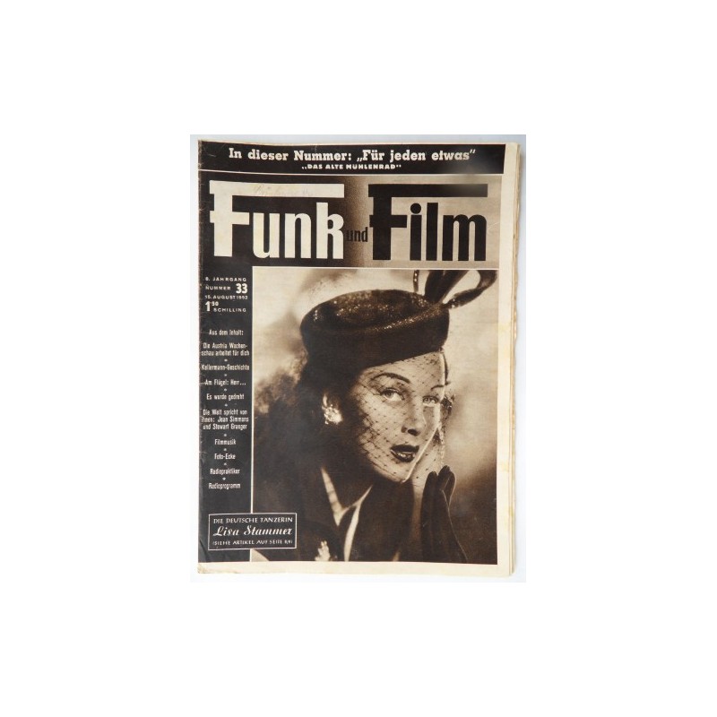 Funk und Film Nr. 33 - 15. Aug. 1952 Mit Radioprogramm und Radiopraktiker