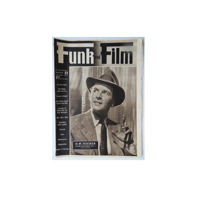 Funk und Film Nr. 51 - 20. Dez. 1952 Mit Radioprogramm und Radiopraktiker