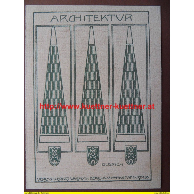 Werbekarte Architektur Olbrich  (1904)