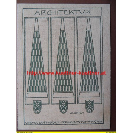 Werbekarte Architektur Olbrich  (1904)