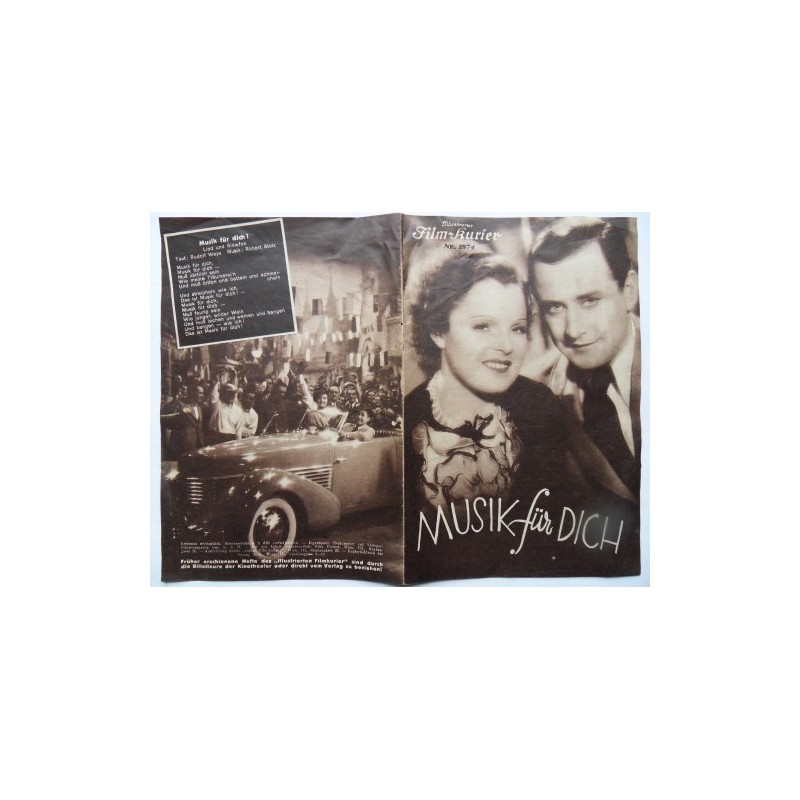 Illustrierter Film-Kurier Nr. 1874 - Musik für Dich (1937) Illustrierter Film-Kurier Nr. 1874 - Musik für Dich (1937)