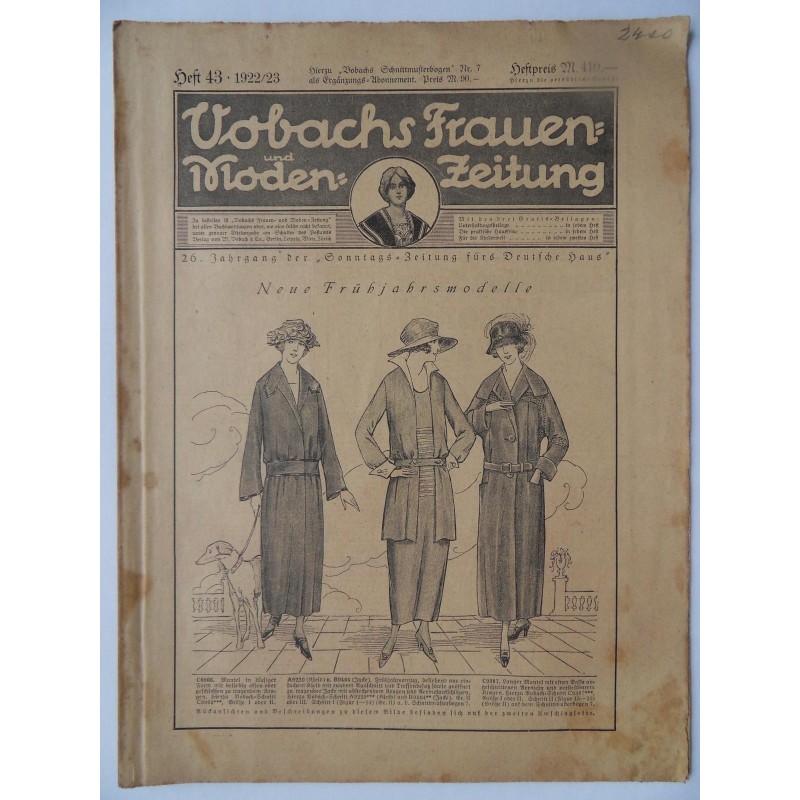 Vobachs Frauen- und Moden-Zeitung Heft 43 - 1922/23 - Mit Schnittbogen