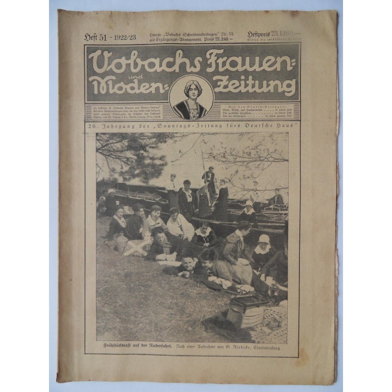 Vobachs Frauen- und Moden-Zeitung Heft 51 / 1922/23 - Mit Schnittbogen