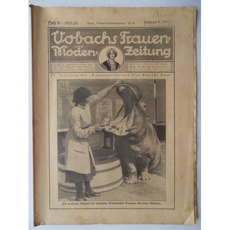 Vobachs Frauen- und Moden-Zeitung Heft 08 / 1923/24 - Mit Schnittbogen